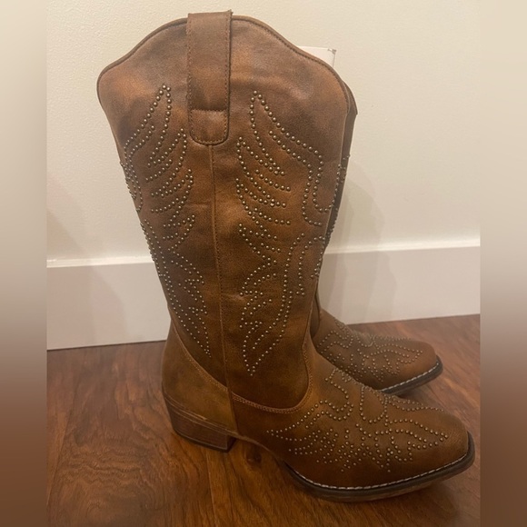 Roper Faux Leather Snip Toe Size 7.5 - Picture 2 of 6